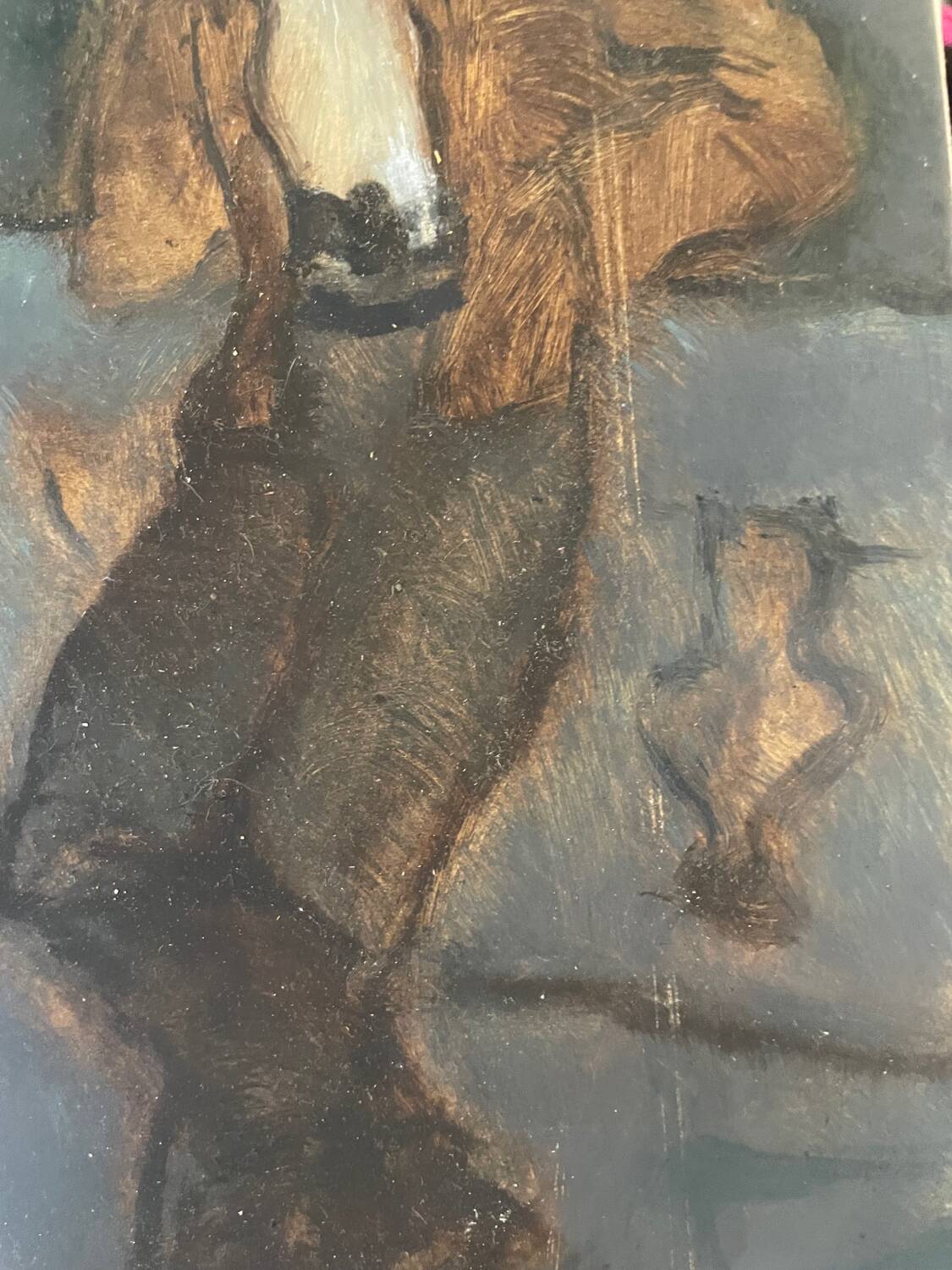 Painting of a person smoking 20th century