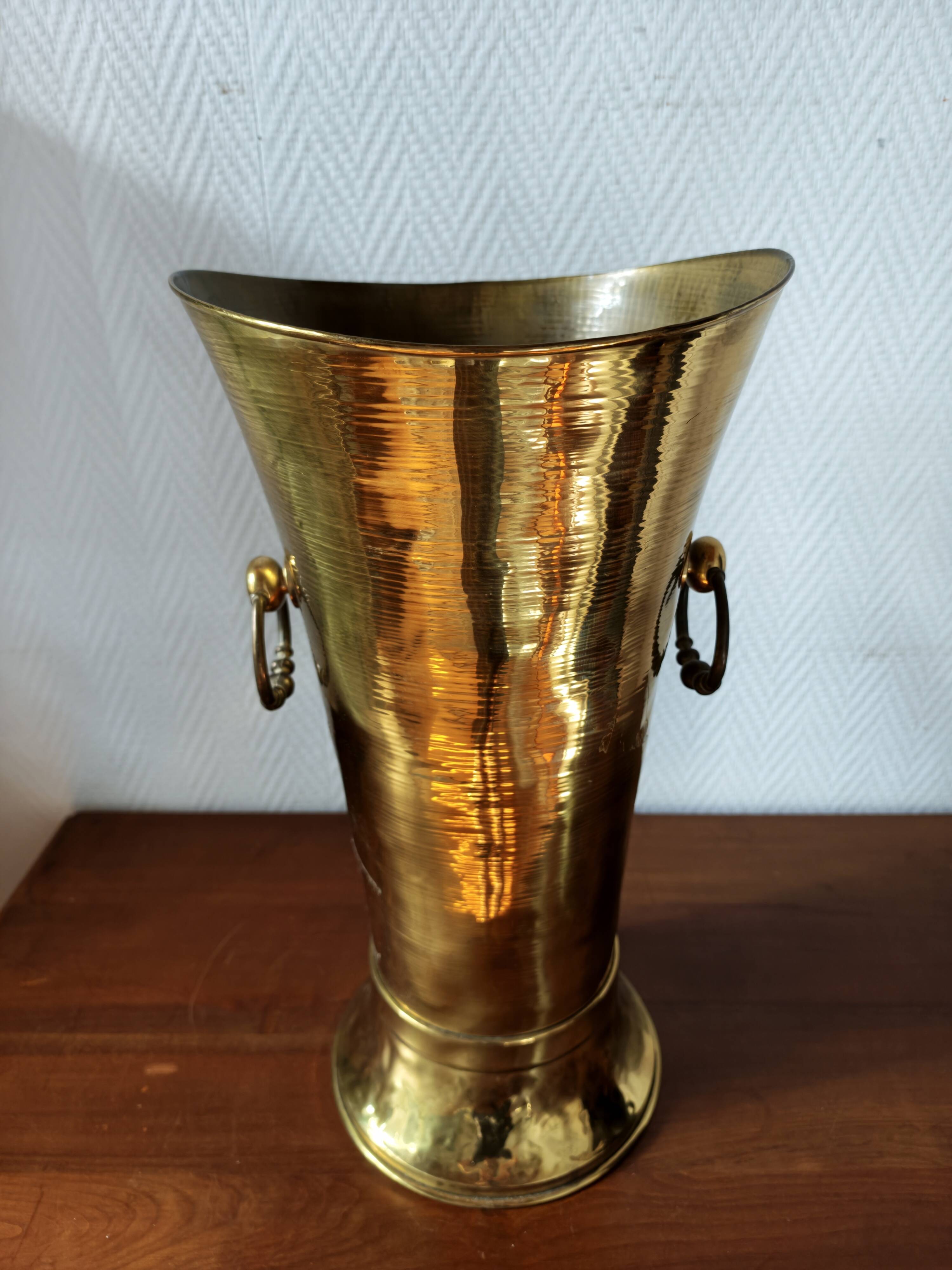 Vintage brass umbrella stand