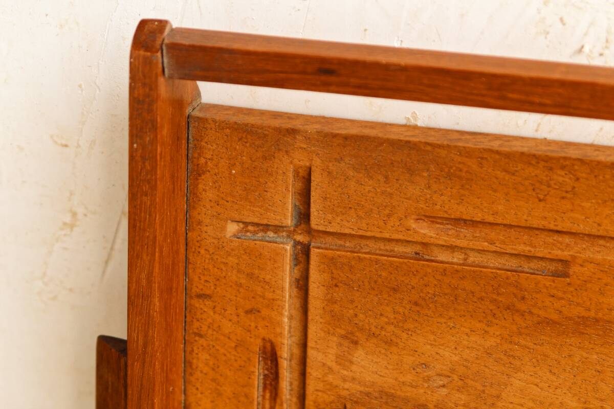 Art deco tray in solid teak