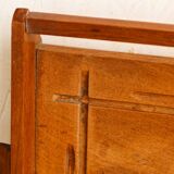 Art deco tray in solid teak