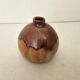 Glazed ceramic ball vase soliflore signed JL