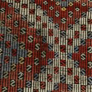 Burgundy & Green Turkish Vintage Kilim Rug