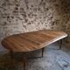 Table à manger extensible vintage en chêne / Table à abattants – 1950s–1970s, France