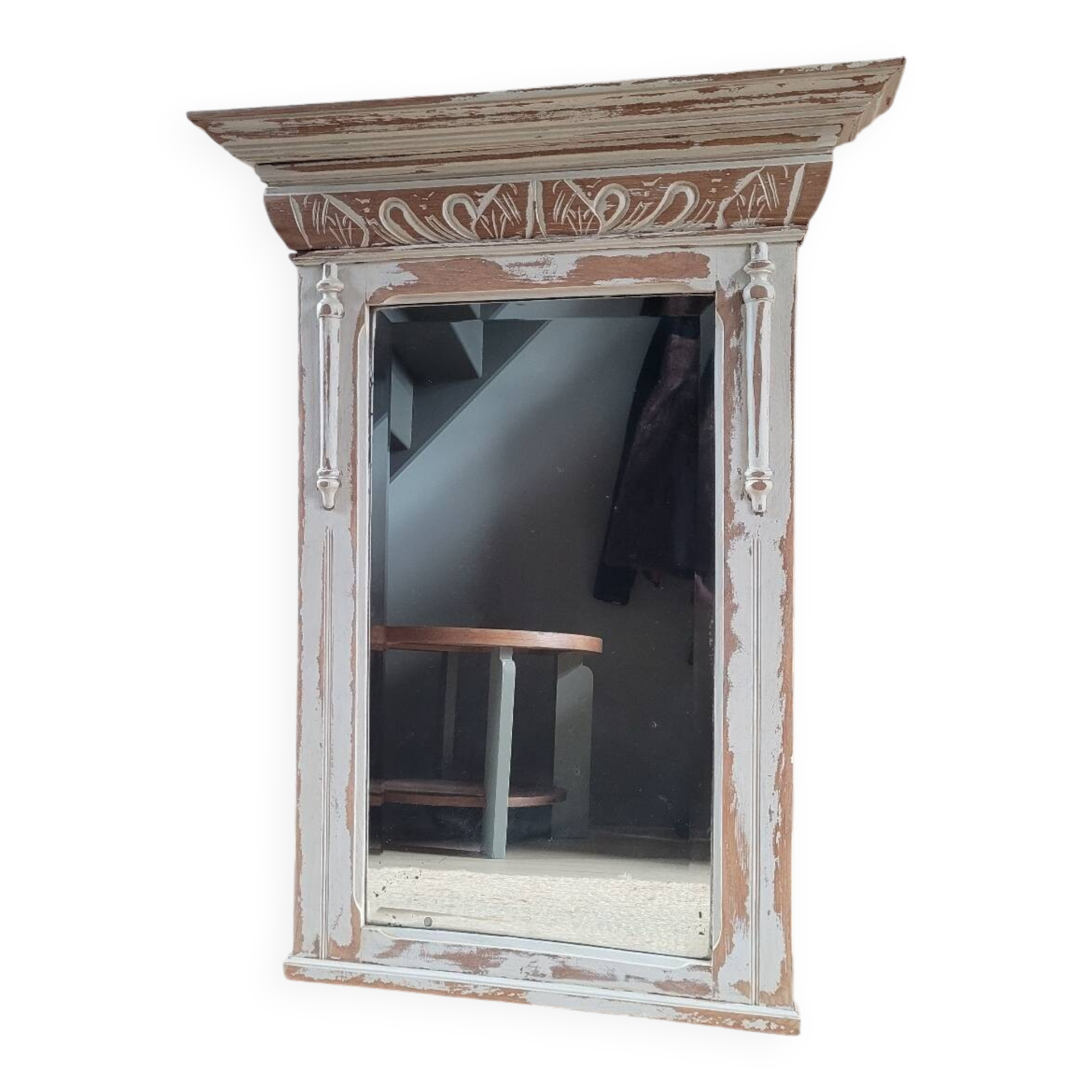 Antique wooden mirror