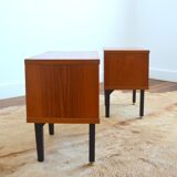 Pair of Scandinavian teak bedside tables 1960s
