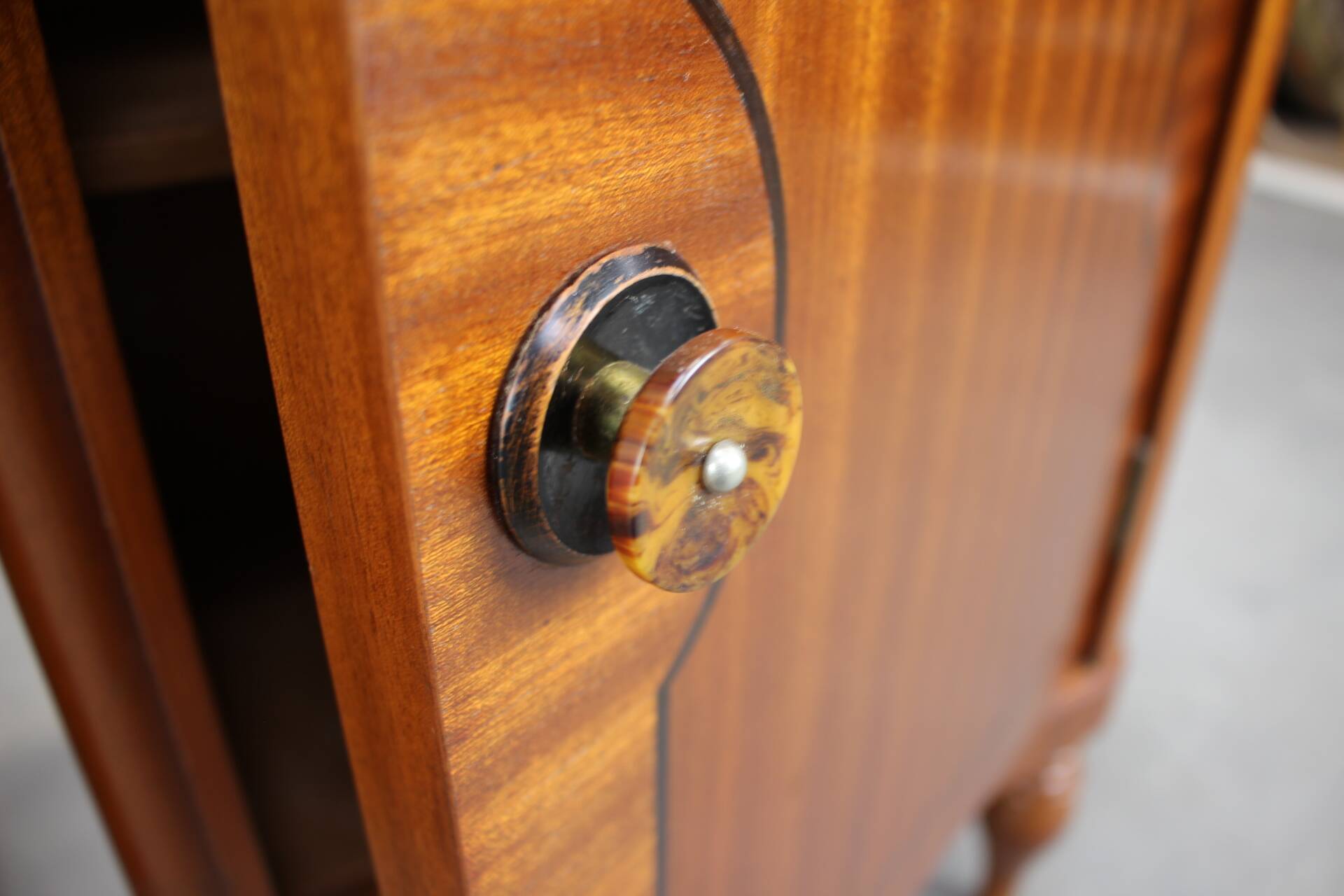 Art Deco Pair of Bedside Tables, 1930s, Czechoslovakia