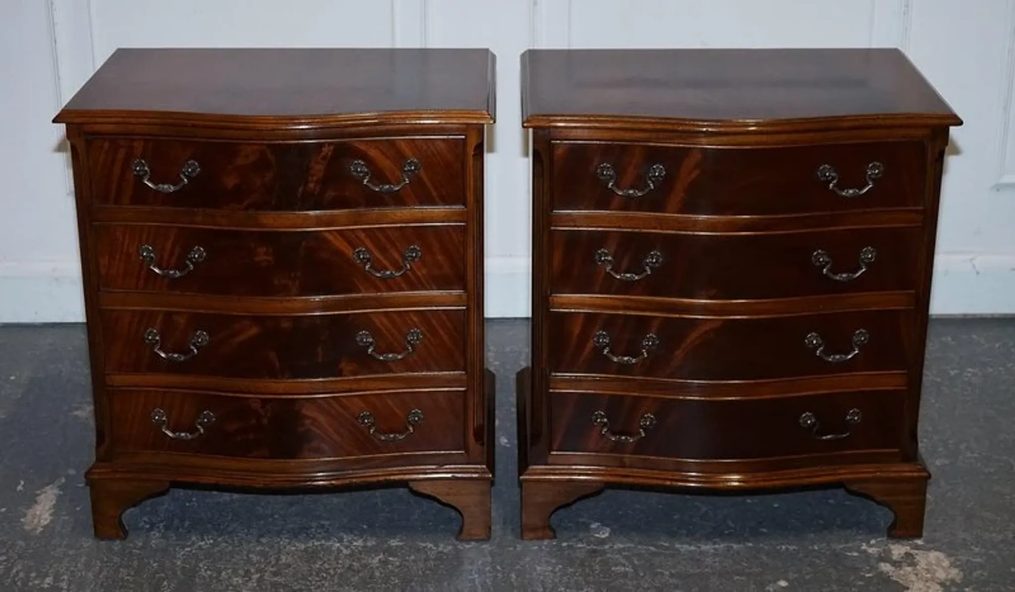 Large Wooden Bedside Tables, Set of 2
