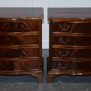 Large Wooden Bedside Tables, Set of 2