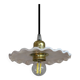 Wavy white ceramic pendant light