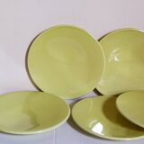 Six vintage Czech ceramic dessert plates