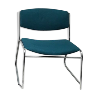 Blue linen heater 70s