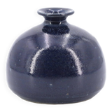 Midnight blue ceramic ball vase, 1970s