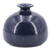Midnight blue ceramic ball vase, 1970s