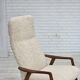 1960s, Danish design by Alf Svensson, genuine sheepskin, reupholstered.