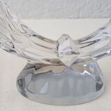 70s chiseled crystal chandelier duo