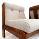 Guilleumas armchair. Upholstered in raw. Spain 70s