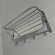 Art Deco wall coat rack with a bevelled mirror adjustable in a chrome frame, 1930s.