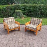 70s brutalist armchairs