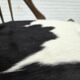 1960s, Danish high-backed armchair, reupholstered, furniture cowhide, oak.