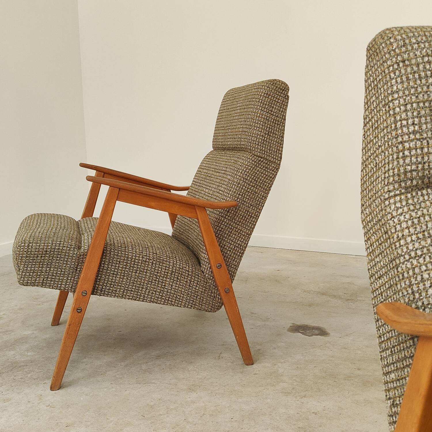 Pair of 6956 armchairs restored by Interier Praha, production 1965