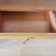 pair of bedsides of the 50s/60s, oak, compass feet