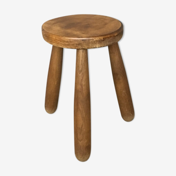 Tabouret de ferme tripode vintage 1960