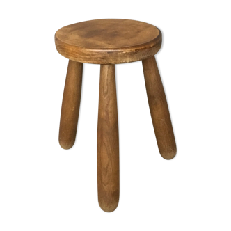 Tabouret de ferme tripode vintage 1960