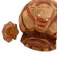 Art Deco, round smoked glass carafe with red edging circa 1930