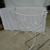 White wrought iron cradle
