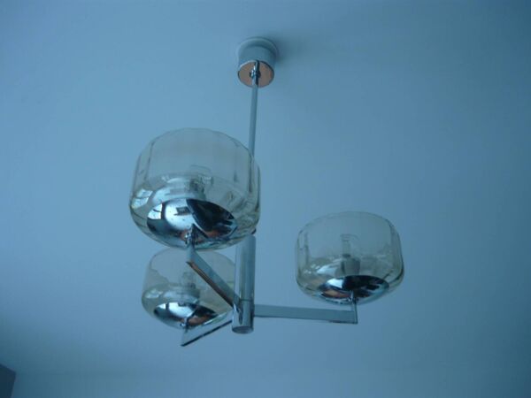 Lustre Gaetano Sciolari 3 feux années 70