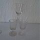 Set de 6 verres anciens dont 2 gravés formes diverses pr