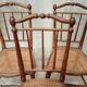 Set de 3 chaises bois et cannage