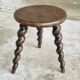 Vintage stool milking stool beech wood