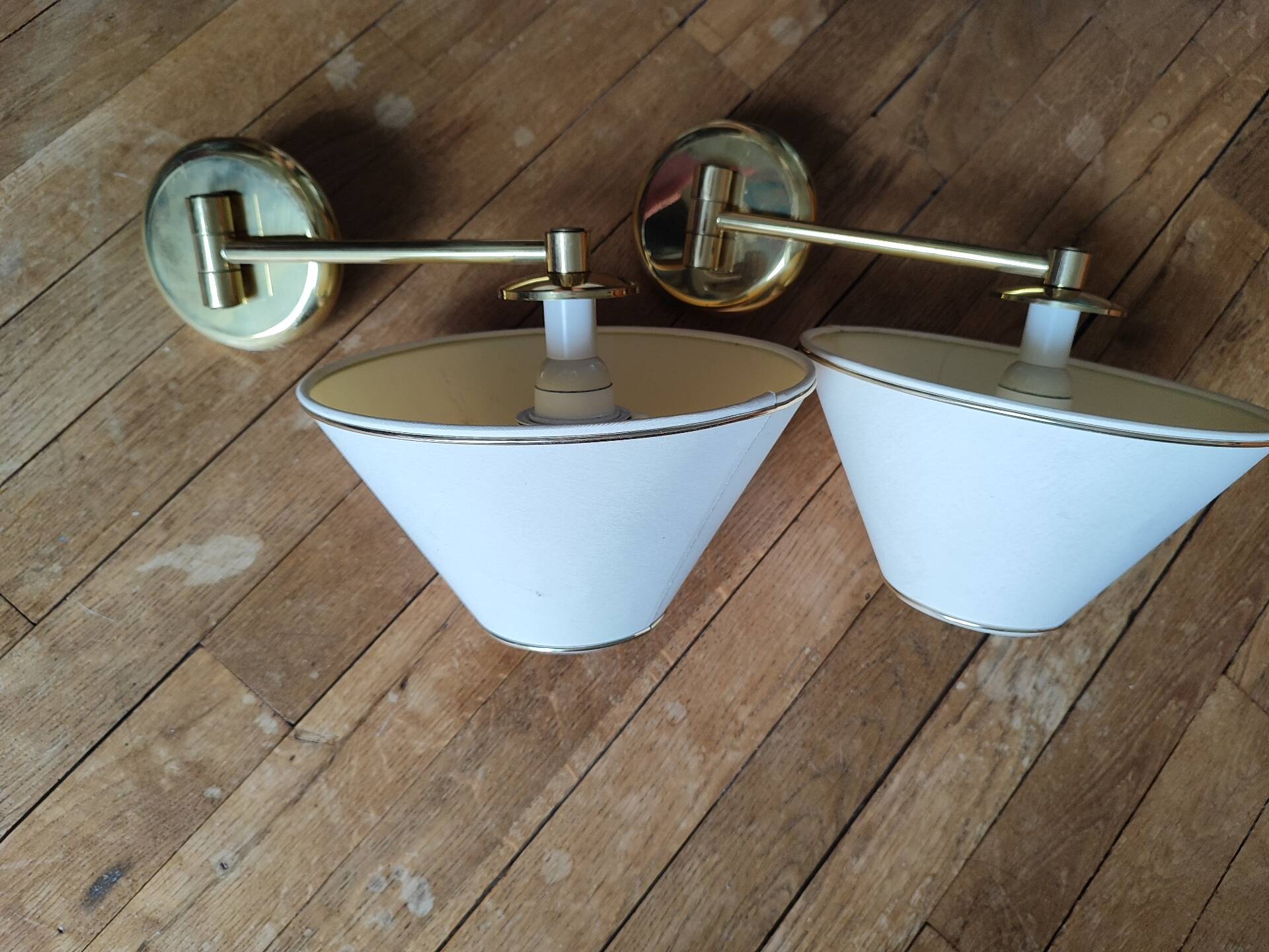 A pair of wall lights.