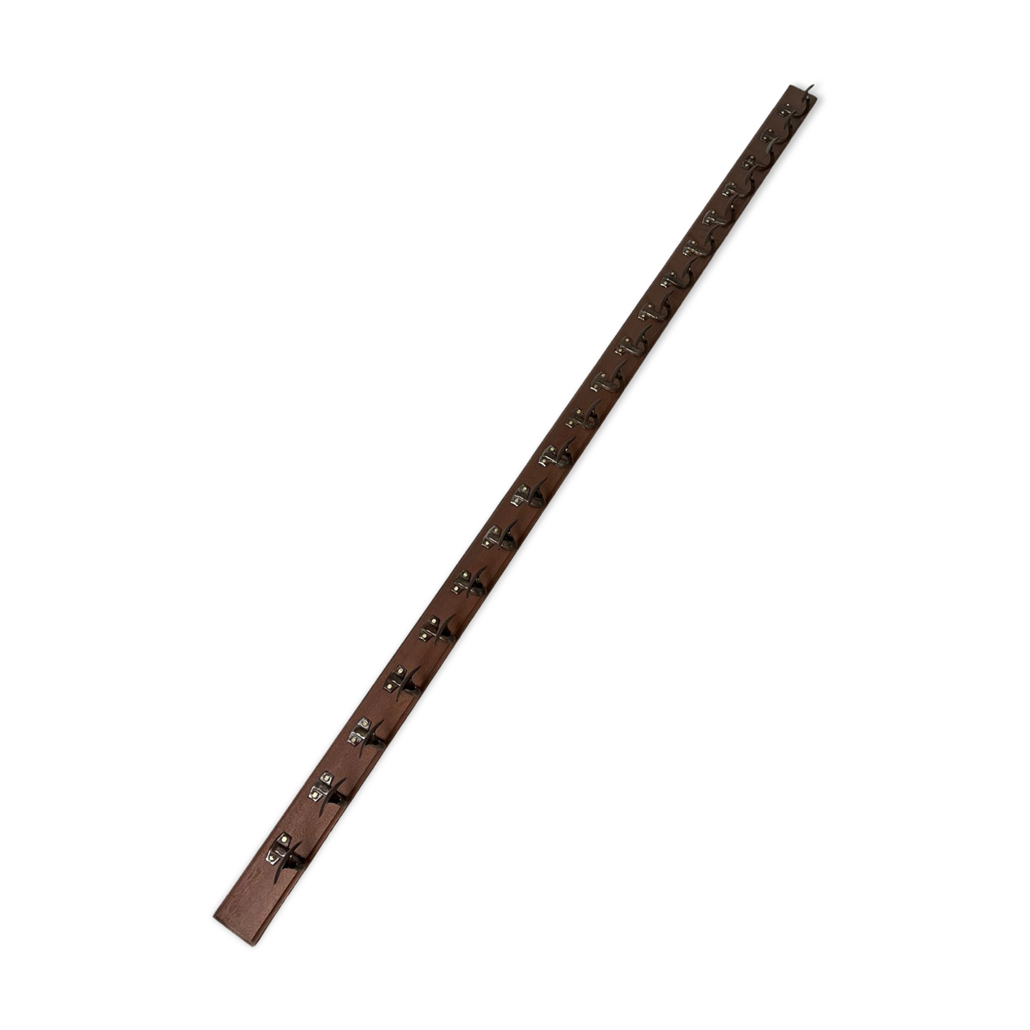 Old  school wall coat rack with 20 hooks, completely restored