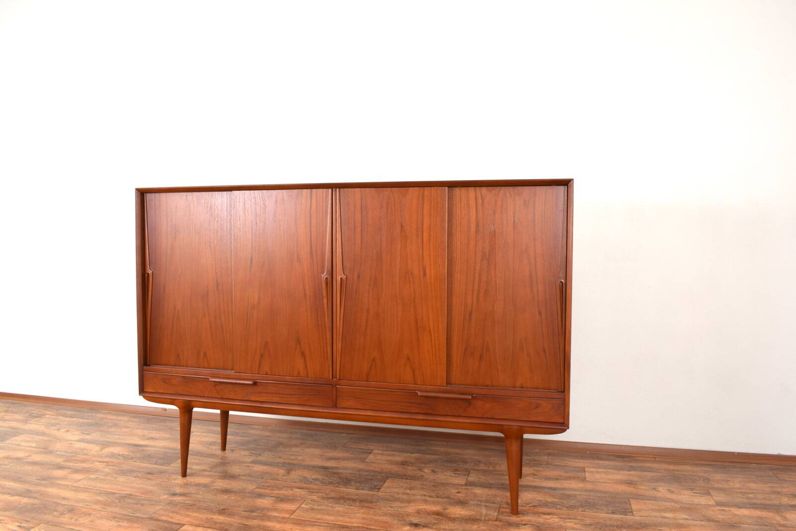 Mid-Century Danish Teak Highboard Model 13 by Gunni Omann for Omann Jun