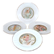 Limoges lot assiettes en porcelaine collection Mucha les heures du jour femme art nouveau