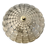 Vintage aluminum and glass ceiling light by Peill & Putzler 1970