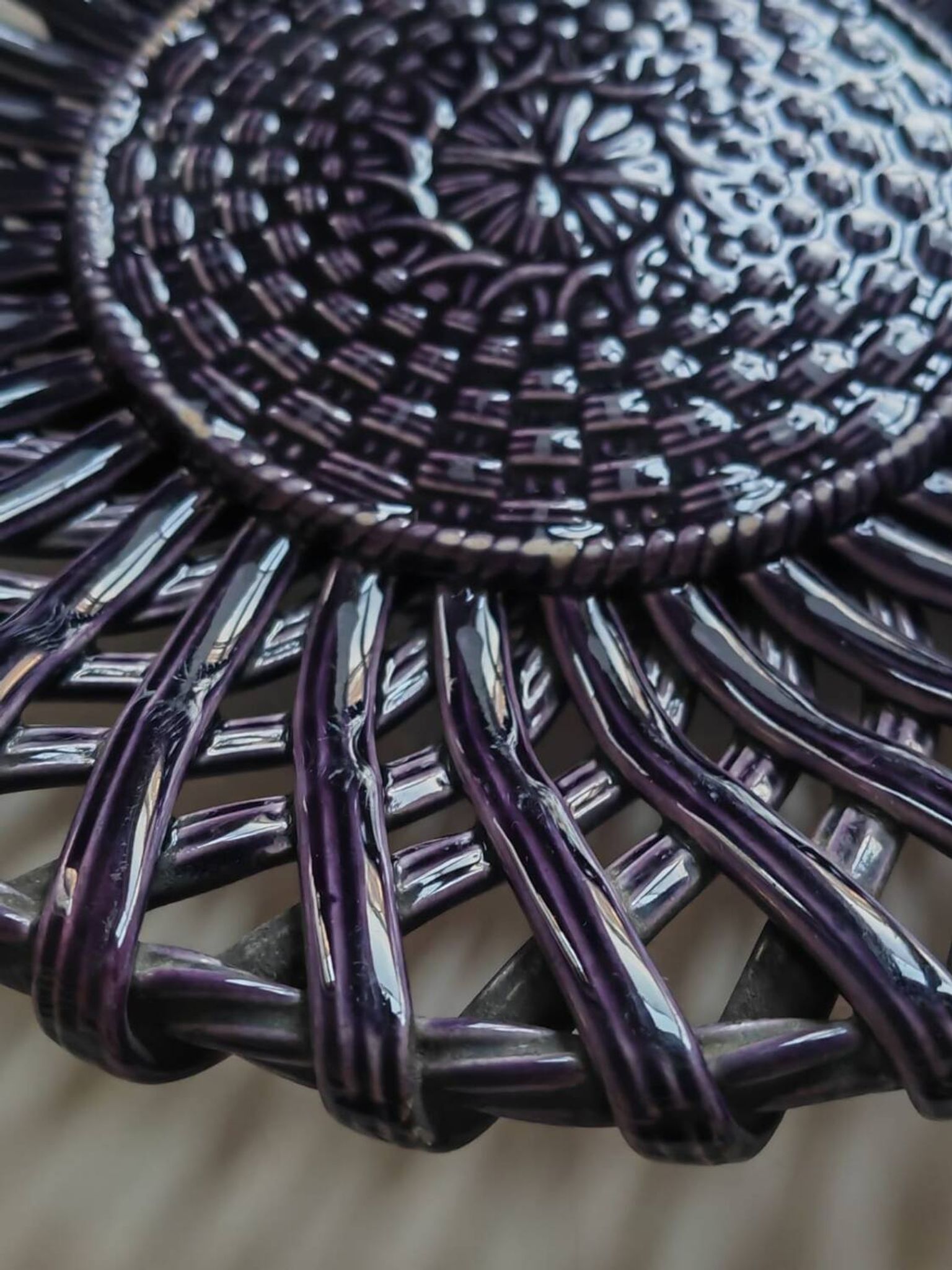 Sarreguemines Majolica dish