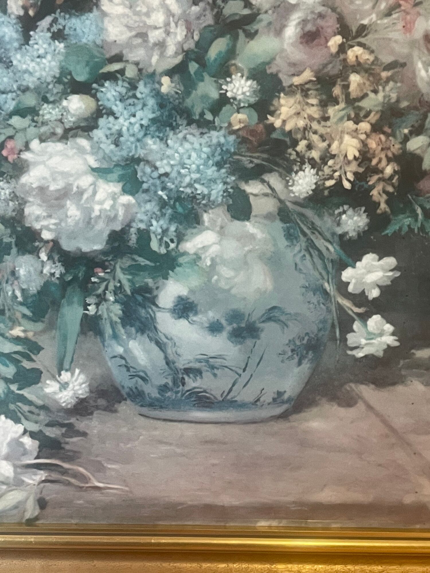 Painting enamels helca bouquet of spring hammer by hand