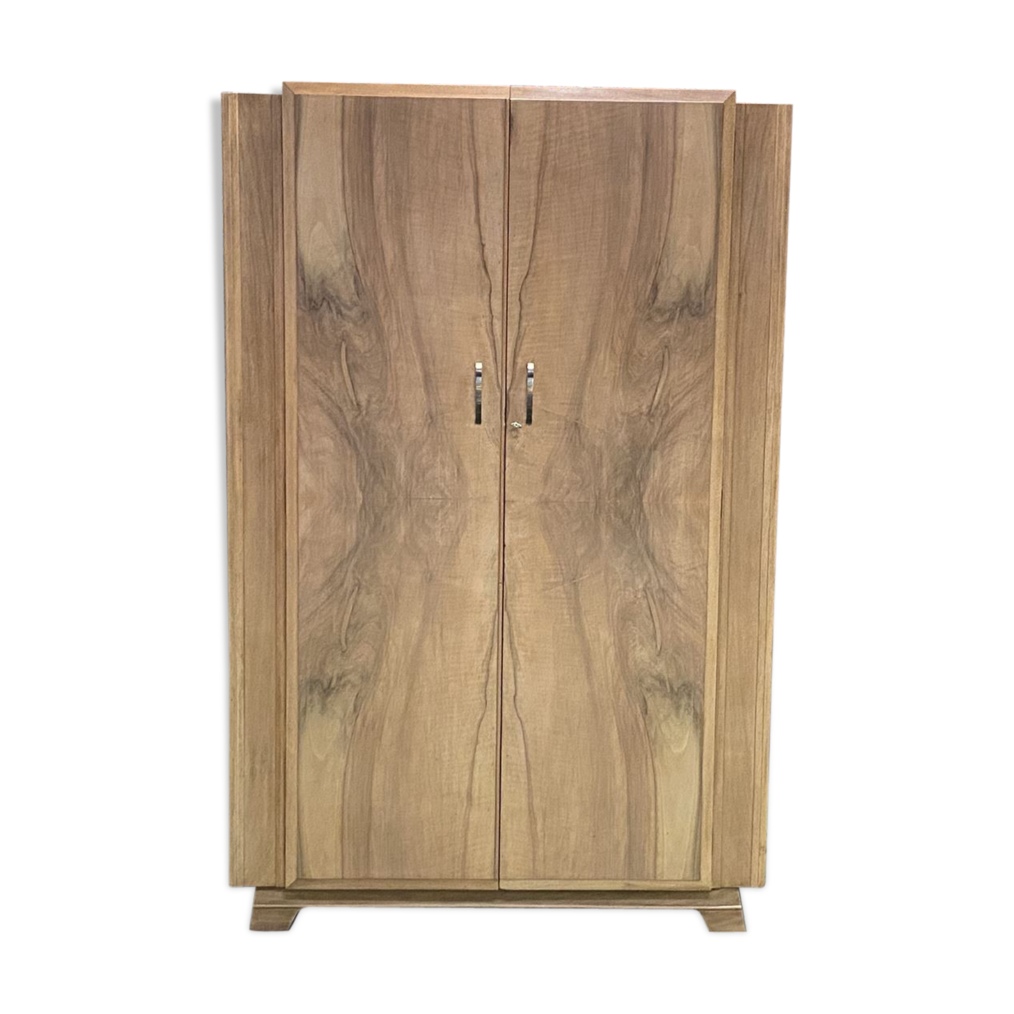 English Art Deco walnut penderie