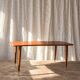 Mid-century modern teak coffee table with brass feet, Sweden circa 1960