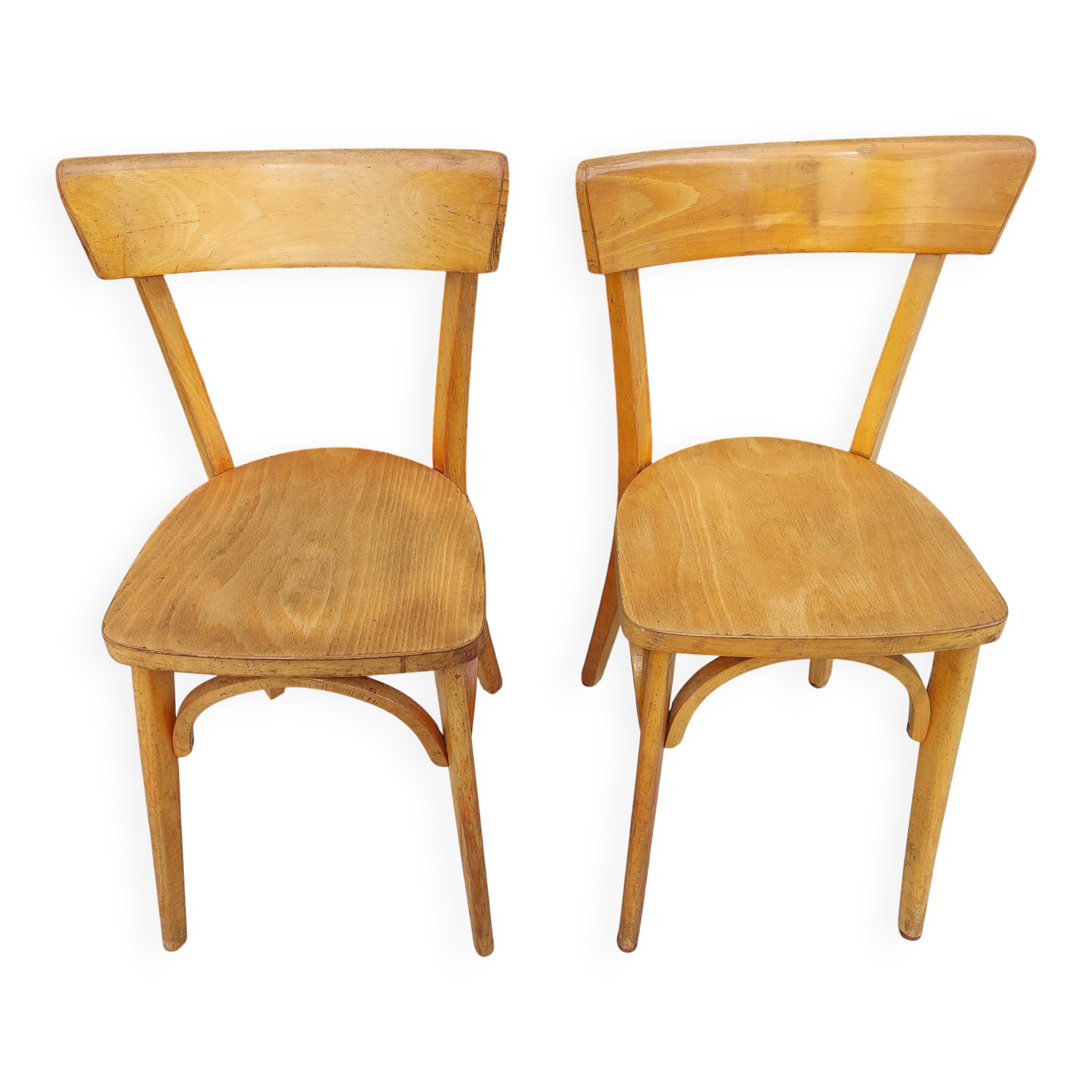 2 wooden bistro chairs, Baumann style