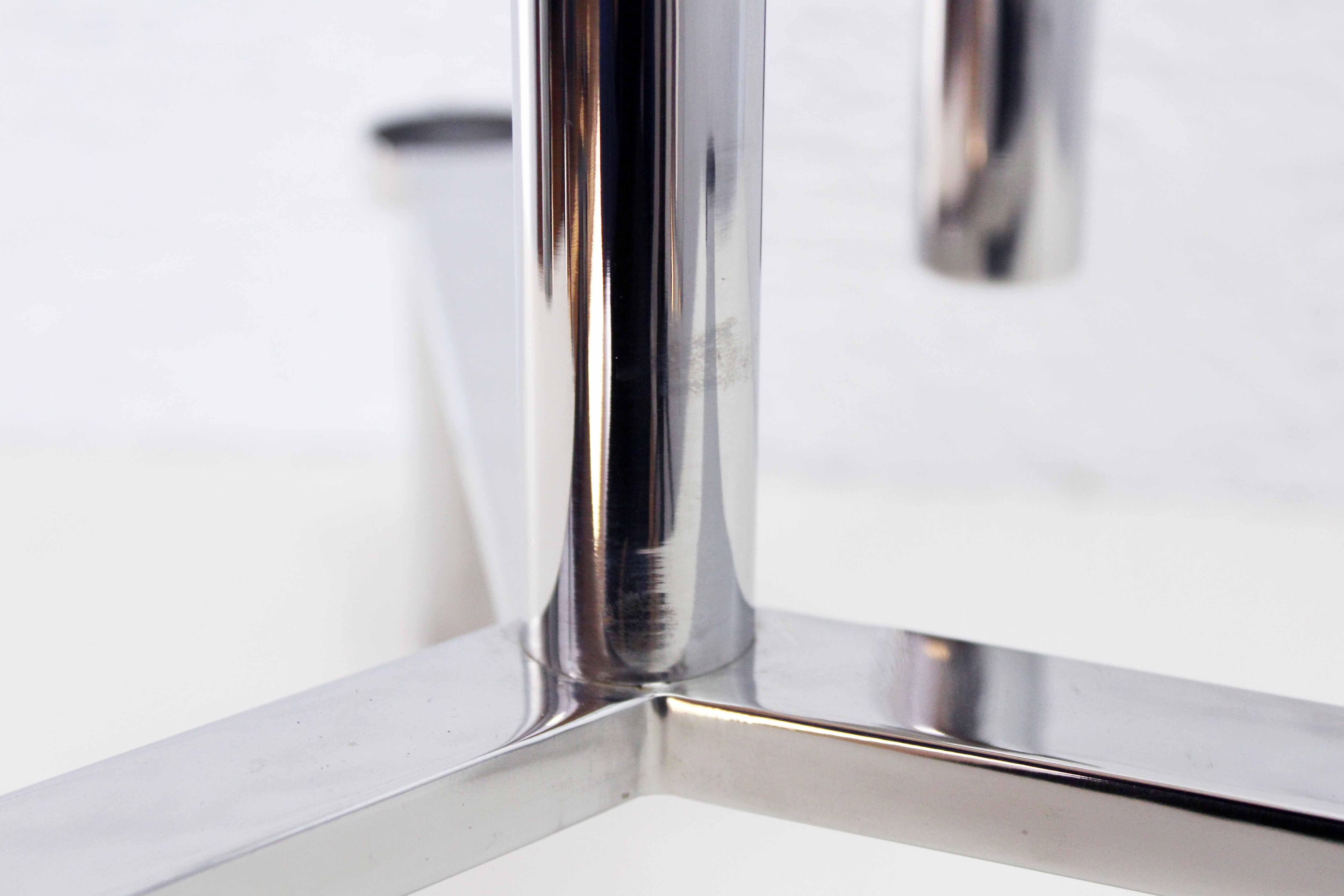 Modular chandelier in chrome-plated metal