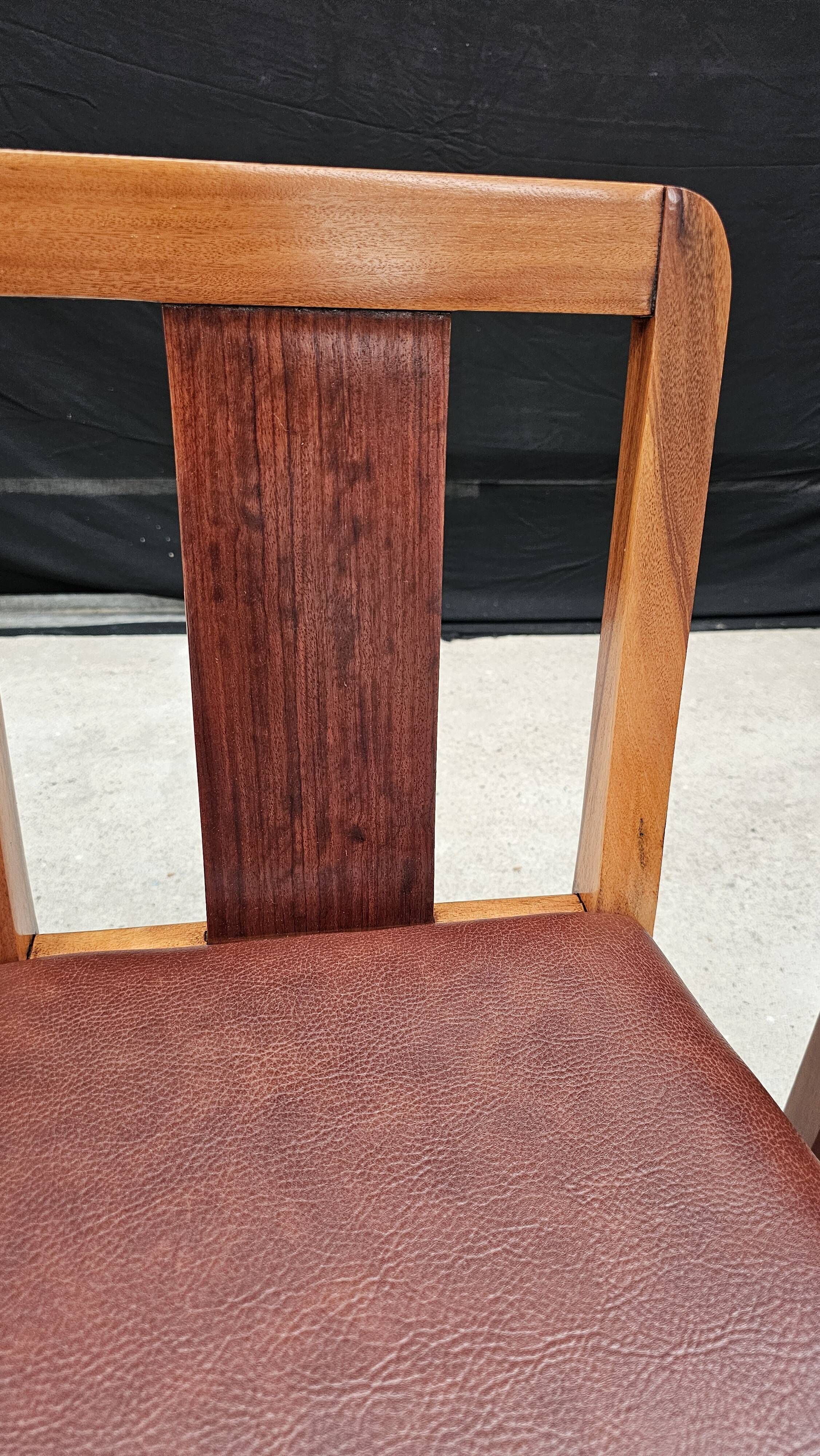 Lot of table and 6 Art Deco chairs from Saddier & fils