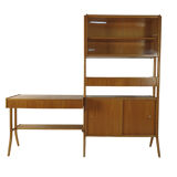 Vintage desk, bookcase & chair by František Jirák, 1970s Set of 3
