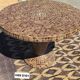 Round table in glazed ceramic mosaic – conical central base
