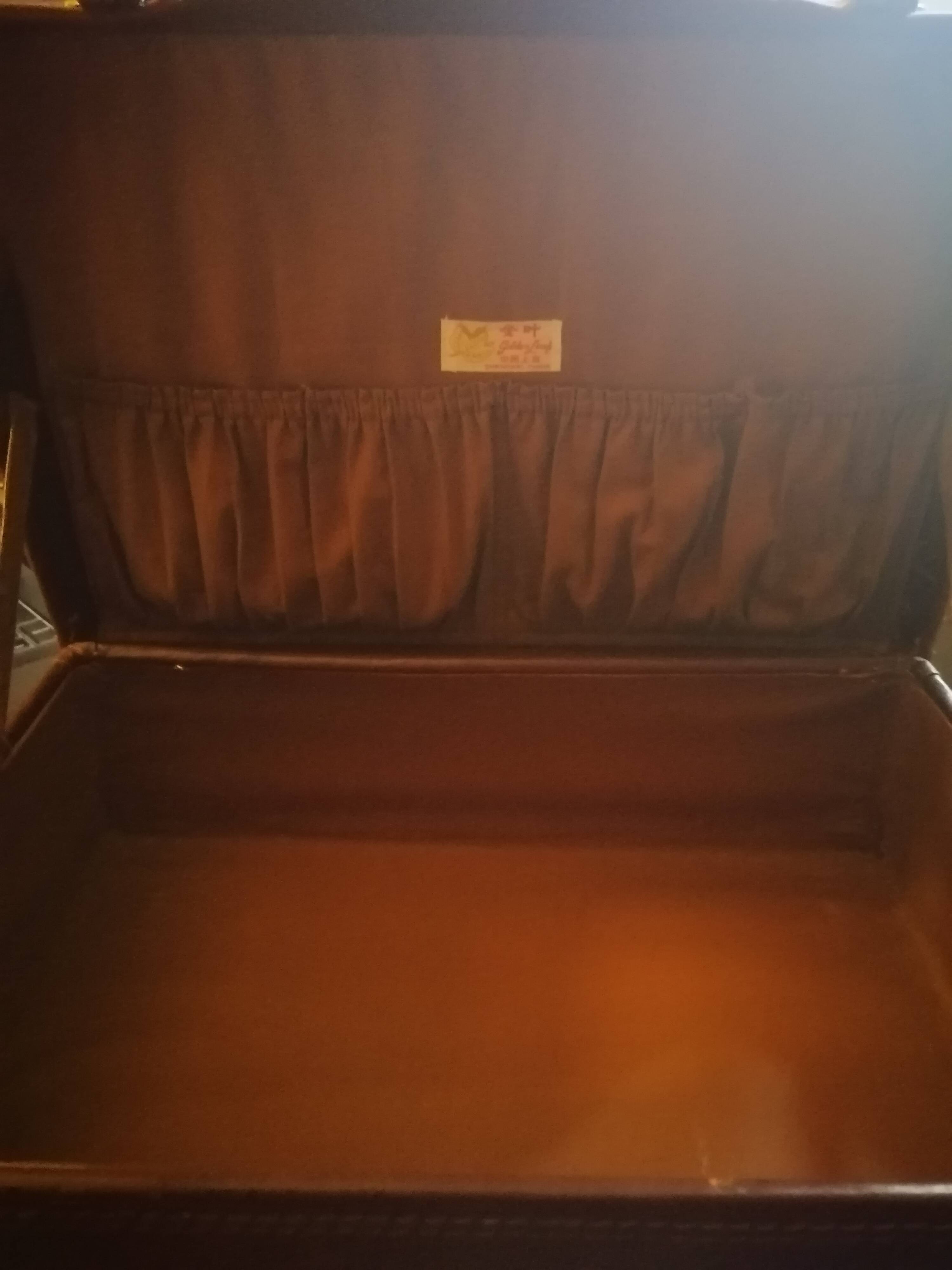 Valise en cuir (golden leaf )