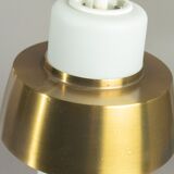 Opal & Brass hanging lamp MidCentury by Doria, 1960s