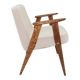 Vintage armchair rustic style beige bouclé
